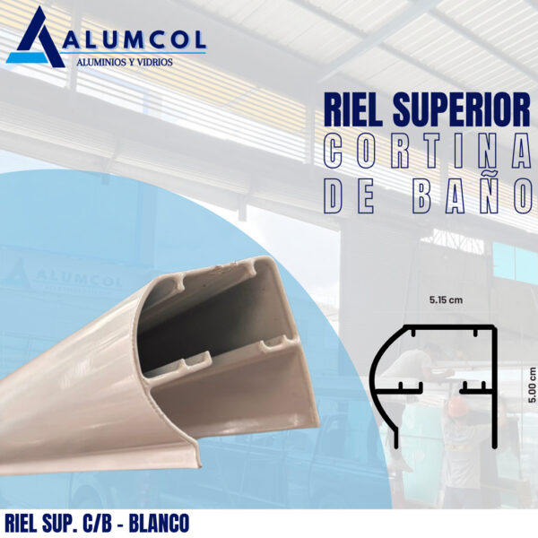 RIEL SUP C/B ACRILICO - Imagen 2